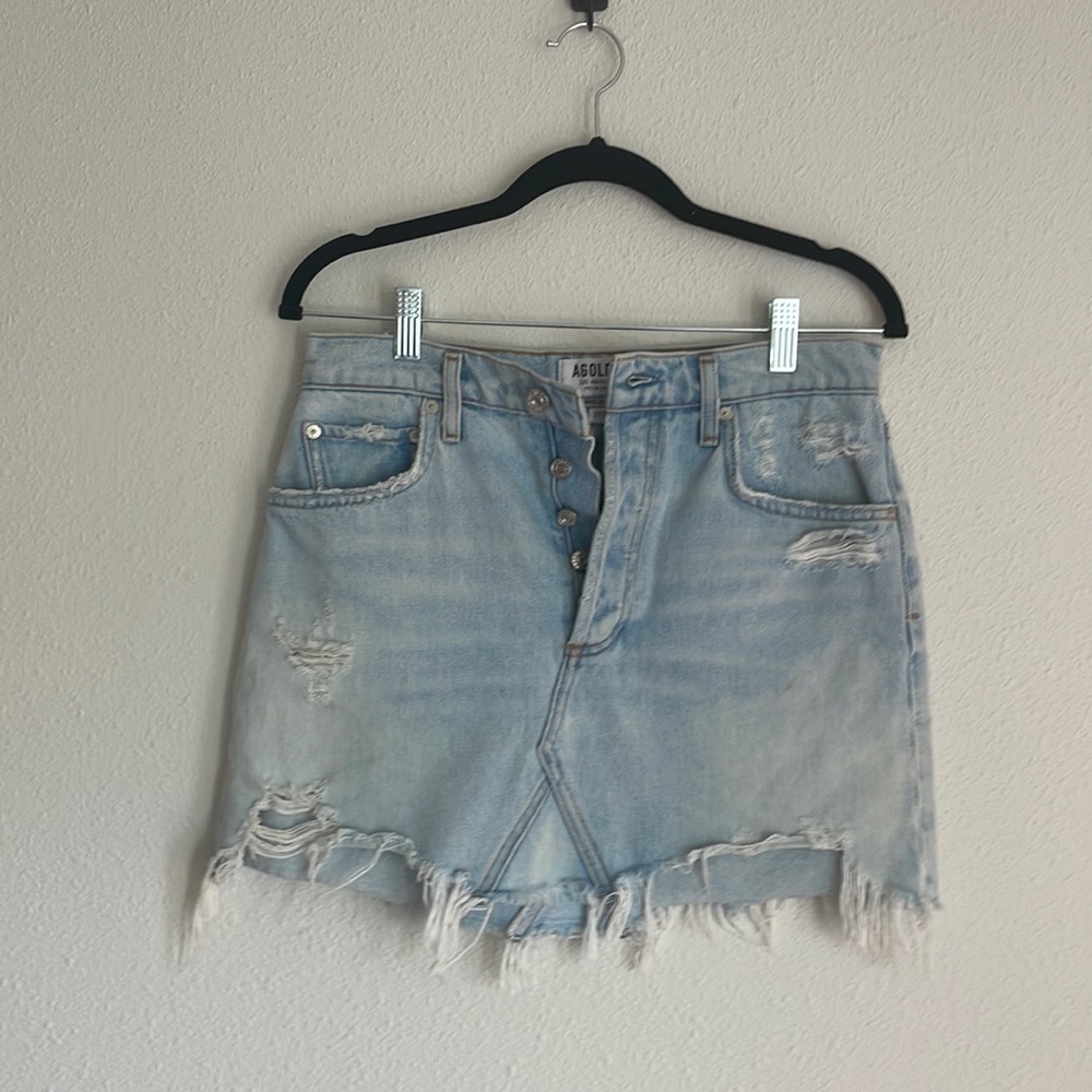 Agolde denim mini skirt